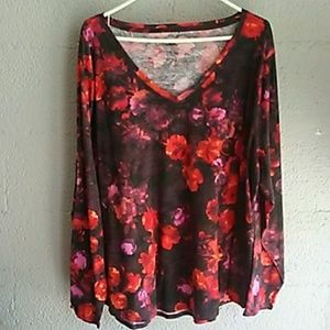 Long sleeve flower print